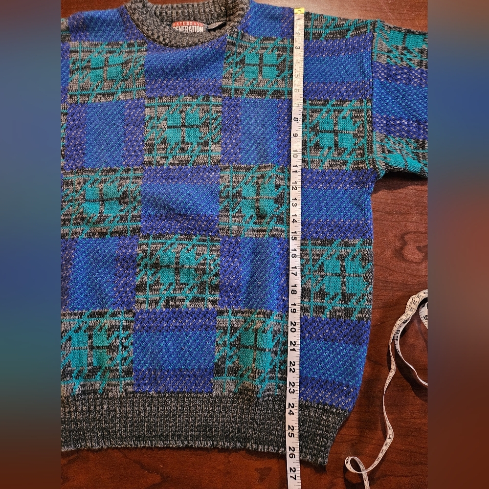 Vintage Saturdays Generation Funky Pattern Dad Sw… - image 8